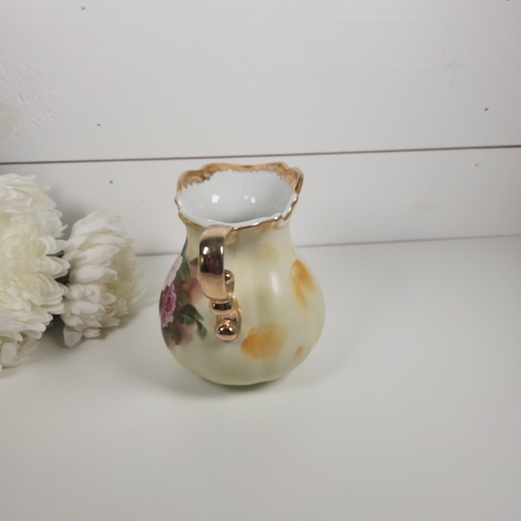 VTG Porcelain Hand-Painted Floral and Gold Trim Water Pitcher, Japan- Ornate - Picture 5 of 9